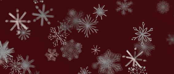 Abstract winter scene with snowflakes, perfect for holiday season, Christmas background, elegant design for pri