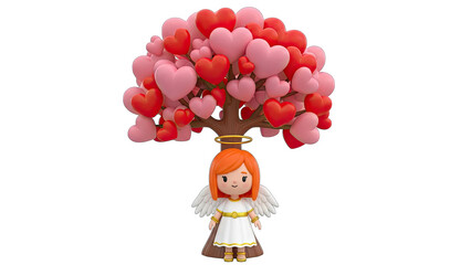 Fototapeta premium Angelic heart tree