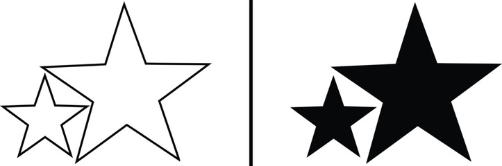 Fototapeta premium Two Stars Icon. Quality Rating, Achievement, Excellence, and Design Element Vector