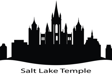 Fototapeta premium vector illustration of salt lake temple of america
