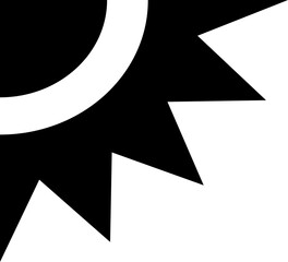 Decorative corner with flat style