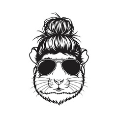 Cool Guinea Pig With Sunglasses SVG