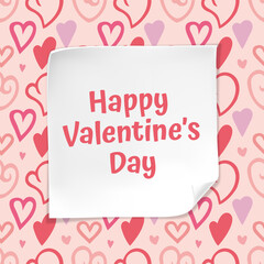 Valentine's Day Gift Voucher, Love Banner with sweet Love Decor elements on minimalistic stylish background. Valentine's day design card