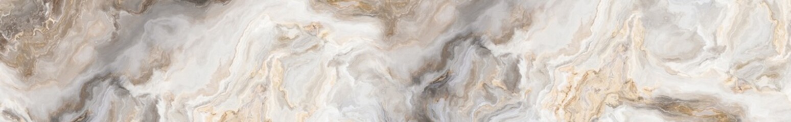 Elegant white and grey marble texture with delicate golden veins panorama