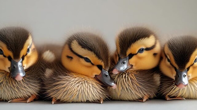 ittle ducklings close up