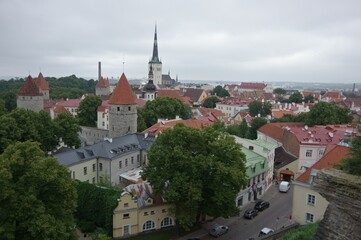 Estonia Tallinn old town panorama view