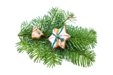 Plätzchen Weihnachtsplätzchen auf Tannengrün Nadelgrün © pusteflower9024