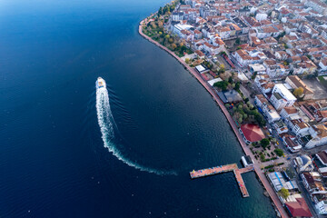 Karamursel, Kocaeli, Turkey. Karamursel is a town and district located in the province of Kocaeli. Aerial shot with drone.