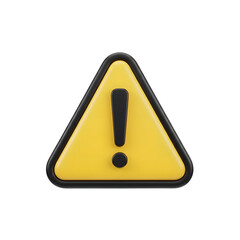 Danger Alert Exclamation Mark Yellow Icon Isolated On Transparent Background