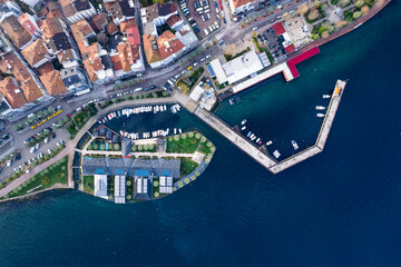 Karamursel, Kocaeli, Turkey. Karamursel is a town and district located in the province of Kocaeli. Aerial shot with drone.
