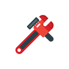 Heavy duty plumbing wrench illustration mechanical maintenance graphic vector illustration