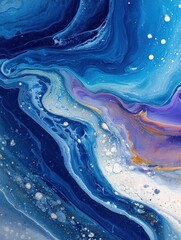 Fototapeta premium abstract paint color background exoplanet cosmic sea pattern paint stains marbleized effect background with abstract swirling paint effect liquid acrylic picture with flows and splashes mixed no logo