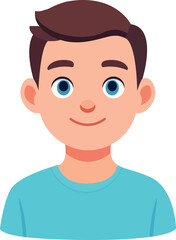 Modern flat cartoon character portrait illustration