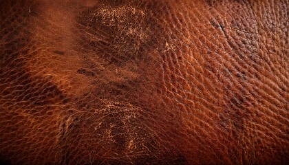 close up of distressed brown leather texture grunge background aged and vintage appearance perfect for design projects and creative artworks