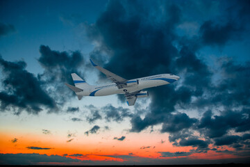 Plane Flying Against The Sky