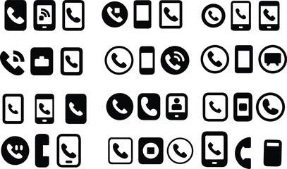  icon set. Containing contact information, name, address, phone, e-mail, location, website, telephone, mail and more. Vector illustration.