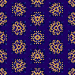 Vector seamless pattern with geometric ornament Основные RGB