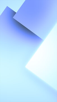 Minimal geometric composition with overlapping soft blue planes and gradients