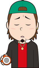 パチンコでがっかりする若い男性