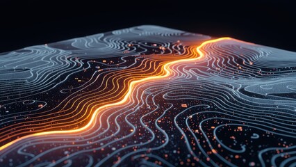 Luminous Topographic Landscape