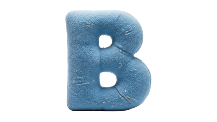 Blue Alphabet Letter B Pillow