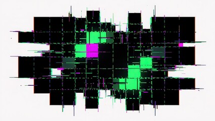 Glitch Art Abstract Digital Pixelation