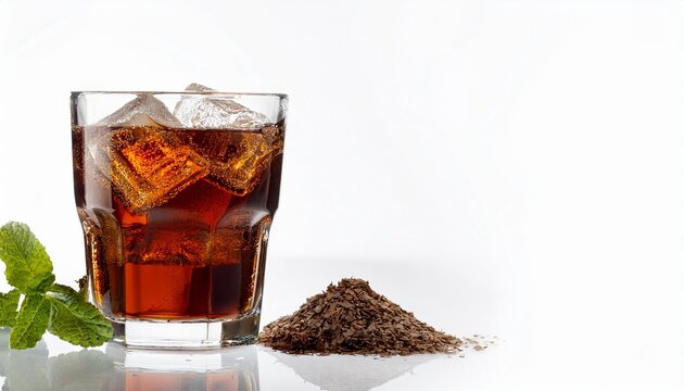 beverage fernet con coca america argentina herbal cola liqueur mix white background