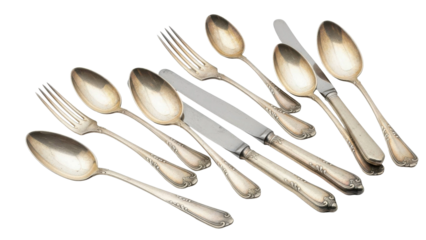 Antique Silverware: Spoons, Forks, Knives