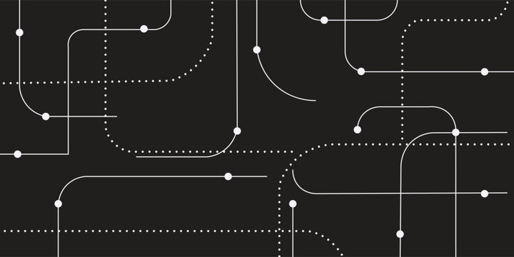 Abstract connect lines and dots circuit, simple technology graphic background, vector design network technology and connection concept.