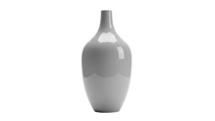 Sleek White Vase Displayed