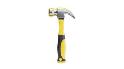 Yellow Hammer Tool Isolated on White Background