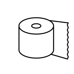Toilet paper line icon
