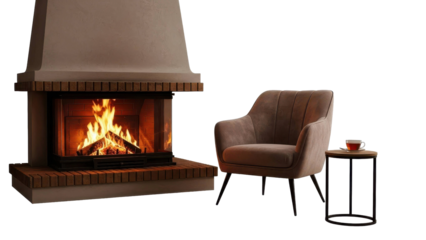 Fireplace, Armchair, Tea Break
