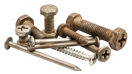 Rusty Bolts and Nails Pile