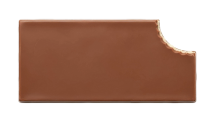 Chocolate Bar Bite Isolated