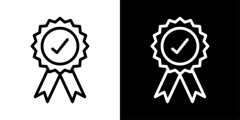 Certificate icon representing official documents, awards, verification, accreditation, and achievement recognition.