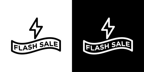 Flash sale icon representing limited-time discounts, urgent promotions, special offers, and rapid sales events.