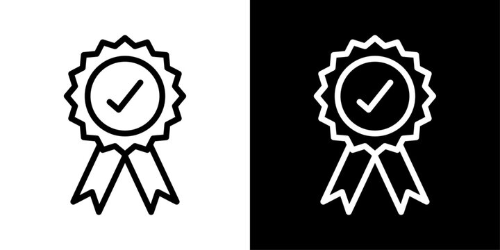Certificate icon representing official documents, awards, verification, accreditation, and achievement recognition.