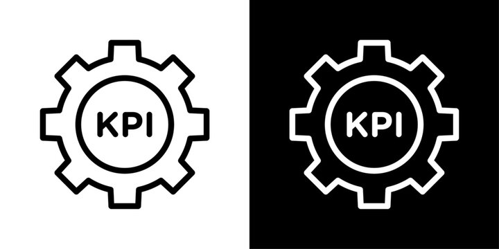 KPI icon representing key performance indicators, business metrics, targets, and measurable success tracking.