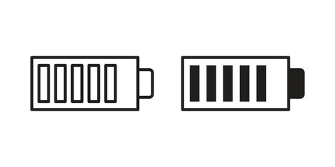 Battery icon Collection for mobile and web apps. Editable stroke line and glyph icons.