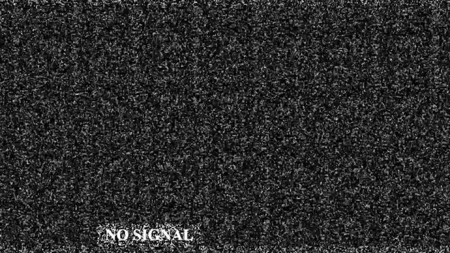 Television Static with Horizontal Band and NOSIGNAL Text 4k video animation.