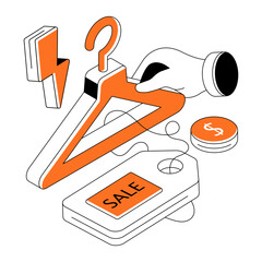 Premium download illustration of flash sale