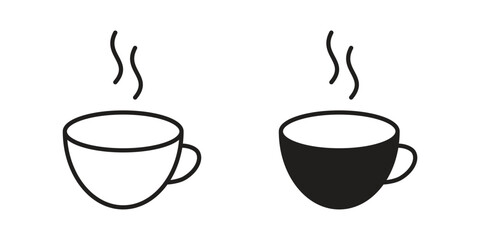 Coffee icon Collection for mobile and web apps. Editable stroke line and glyph icons.