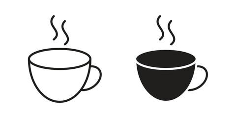 Coffee icon Collection for mobile and web apps. Editable stroke line and glyph icons.