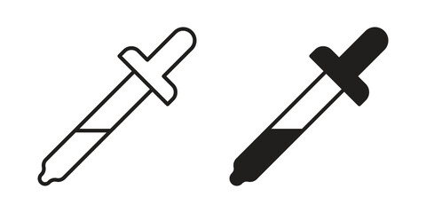 Dropper icon Collection for mobile and web apps. Editable stroke line and glyph icons.