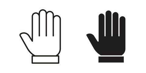 Obraz premium Hand icon Collection for mobile and web apps. Editable stroke line and glyph icons.