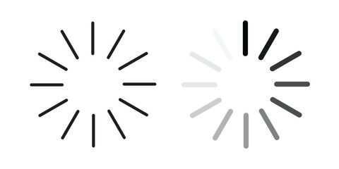 Fototapeta premium Loading icon Collection for mobile and web apps. Editable stroke line and glyph icons.