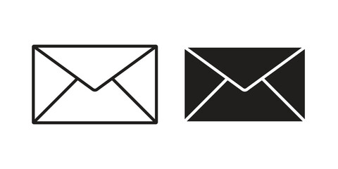 Mail icon Collection for mobile and web apps. Editable stroke line and glyph icons.