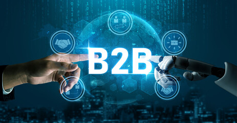 AI artificial intelligence enhances B2B strategy with smart tools and virtual assistants to optimize communication, streamline operations, and improve business market efficiency. Vouch