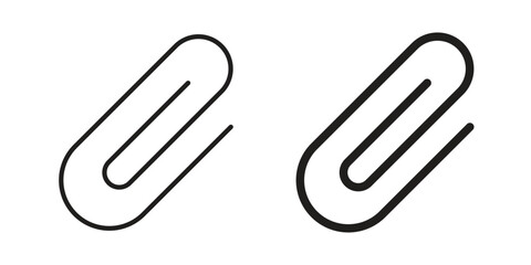 Obraz premium Paperclip icon Collection for mobile and web apps. Editable stroke line and glyph icons.